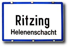 Image: town sign Helenenschacht, Ritzing